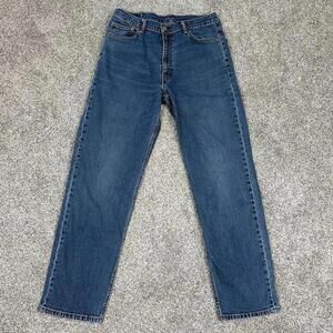 Levis Jean Men 36x34 (33) Blue 550 Denim Pant Workwear Distressed Faded Straight